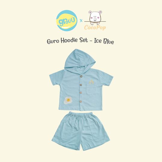 Grouu x Cocopop - Guro Hoodie Set Unisex - IceBlue