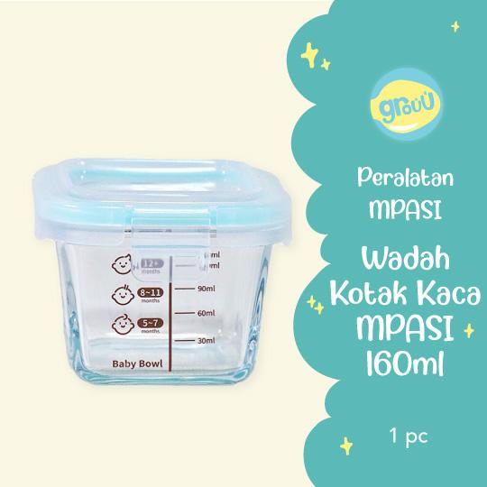 Wadah Kotak Kaca MPASI 160ml