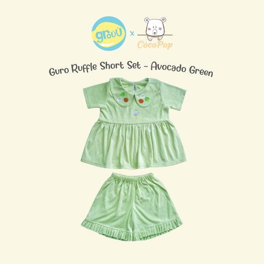 Grouu x Cocopop - Guro Ruffle Set -  Avocado Green