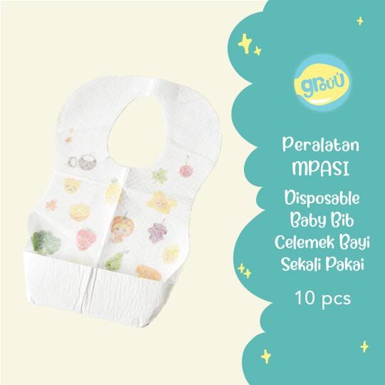 Disposable Baby Bib Celemek sekali pakai - 10 pcs