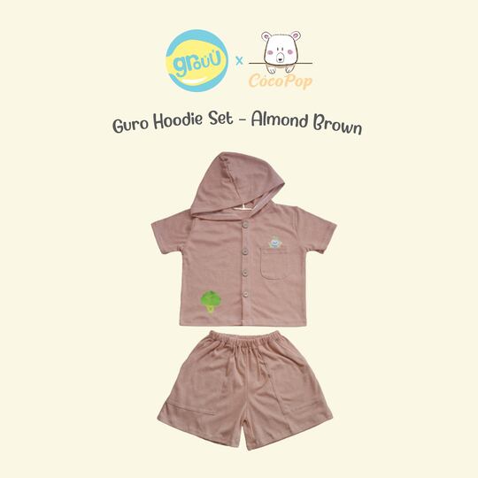 Grouu x Cocopop - Guro Hoodie Set Unisex - Almond